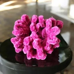 Chouchou laine chenille crochet fait main modele 2