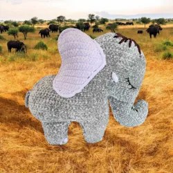 Coussin elephant crochet fait main