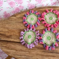 Dessous de verre crochet fait main modele 1