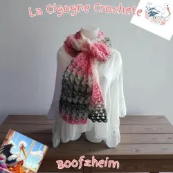 Écharpe crochet fait main modèle 3
