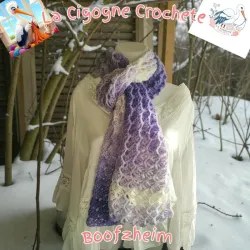 Écharpe crochet fait main modèle 9