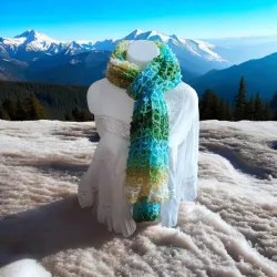 Écharpe crochet fait main modèle 14