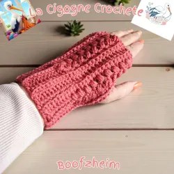 Mitaines modèle 4 crochet fait main couvrantes