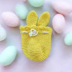 Pochon lapin modèle 10 crochet fait main