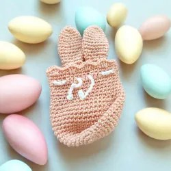 Pochon lapin modèle 11 crochet fait main