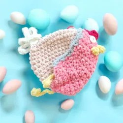 Pochon poule modèle 7 crochet fait main