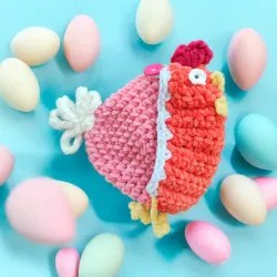 Pochon poule modèle 9 crochet fait main