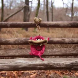 Porte clés étui crochet fait main modèle 3