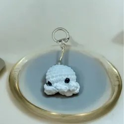 Porte clés mini poulpe crochet fait main modèle 1