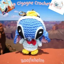 Porte clés personnage crochet fait main modèle 3