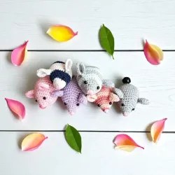 Souris pour chat modèle 1 crochet fait main