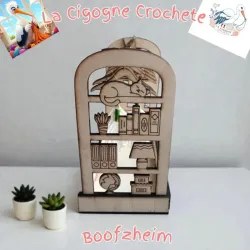 Support boucles d’oreilles modèle 1 bois