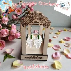 Support boucles d’oreilles modèle 2 bois