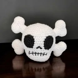 Tête de mort crochet fait main
