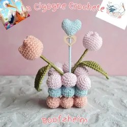 Vase boule modèle 1 crochet fait main