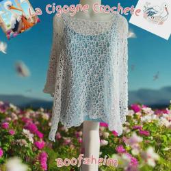 Poncho été crochet fait main modèle 3
