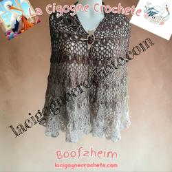 châle crochet modèle 14 fait main vêtement artisanal élégant