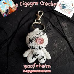 Porte clés poupée vaudou crochet fait main modèle 3