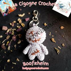 Porte clés poupée vaudou crochet fait main modèle 9