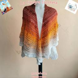 châle crochet modèle 15 fait main vêtement artisanal élégant