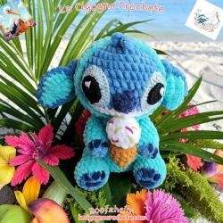 Petit monstre glace crochet fait main