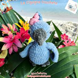 perroquet au crochet figurine oiseau exotique artisanale