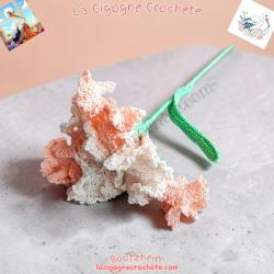 Fleur crochet fait main modèle 2