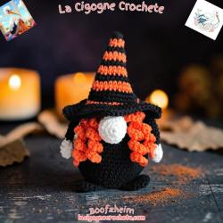 figurine gnome sorcier au crochet modèle 2 univers fantastique