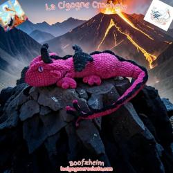 dragon allonge crochet figurine artisanale fait main modele 1