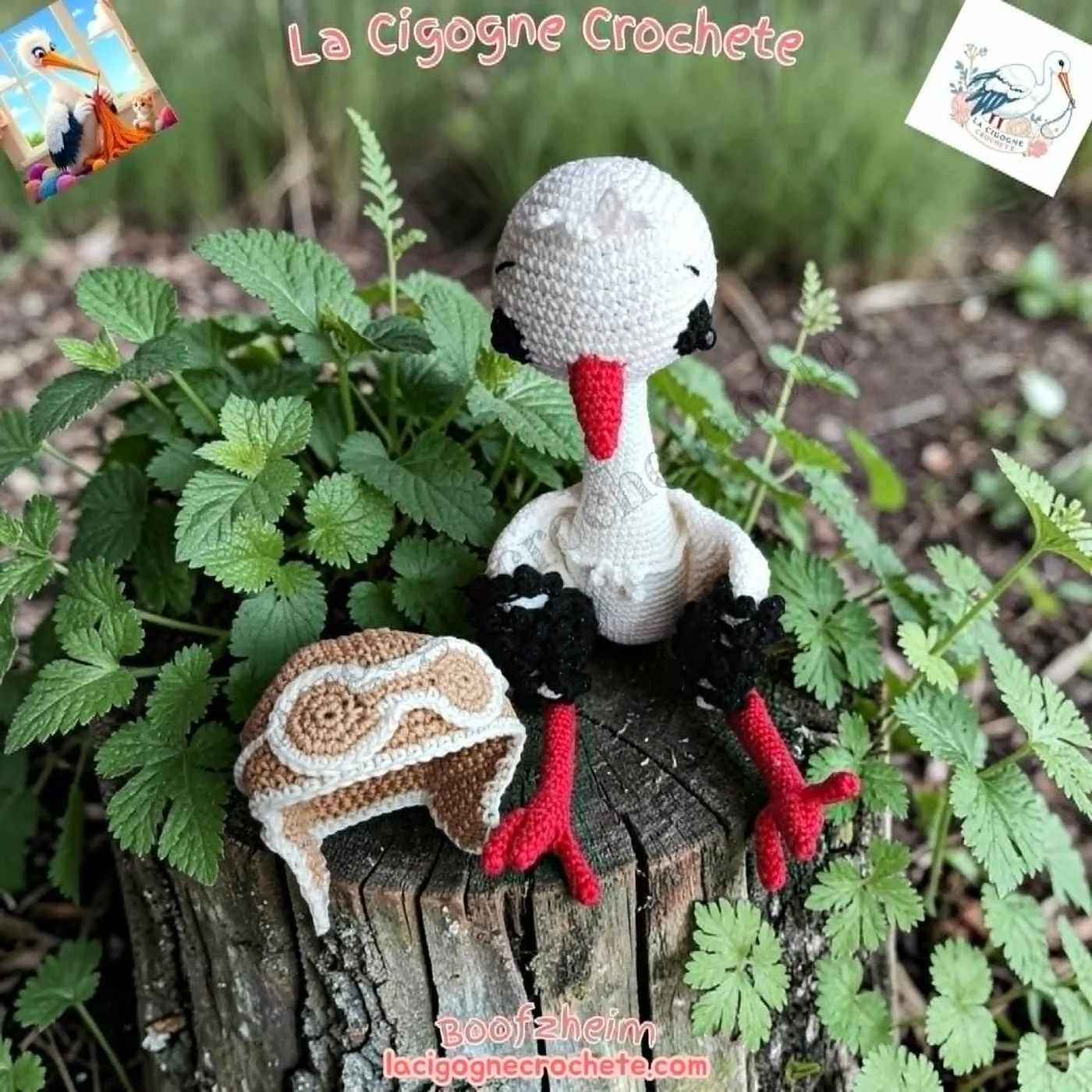 Bonnet de la cigogne au crochet