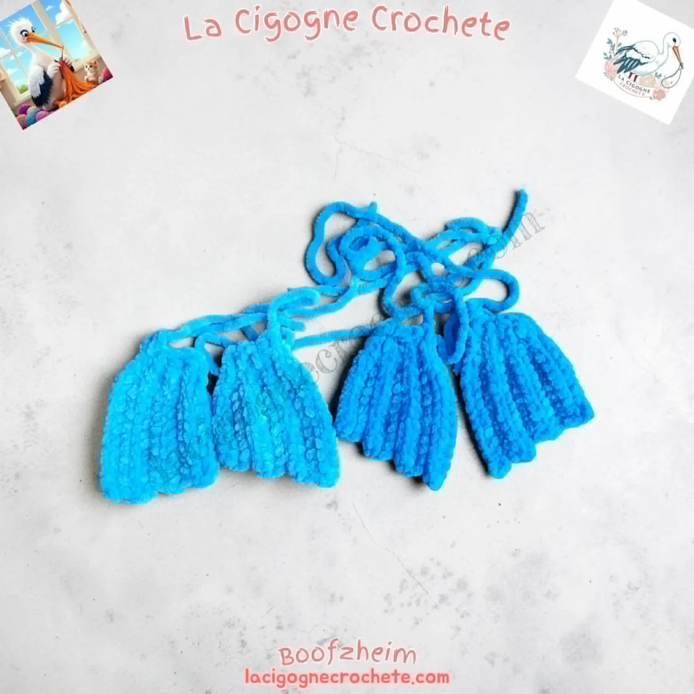 Ailes des perroquets au crochet